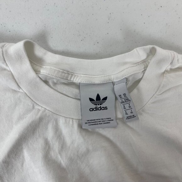Adidas Originals Concepts T Shirt Trefoil Logo White Size XL - Picture 4 of 4
